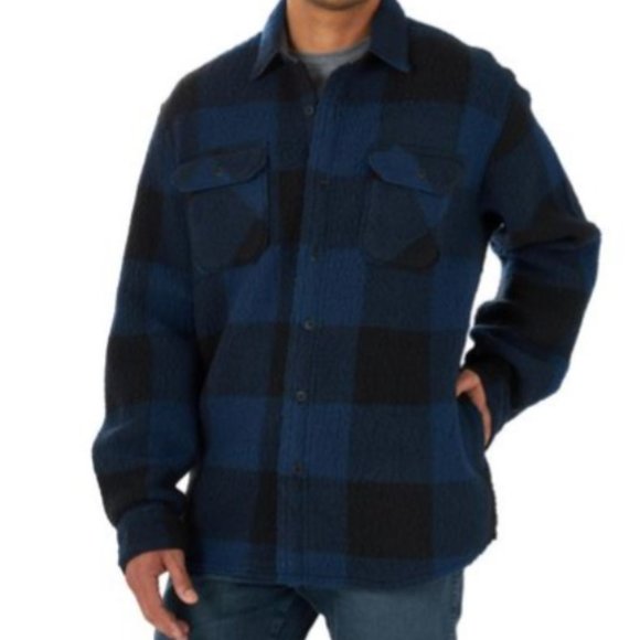 Wrangler Buffalo Check Fleece Shirt Jacket Size XL - Picture 1 of 7